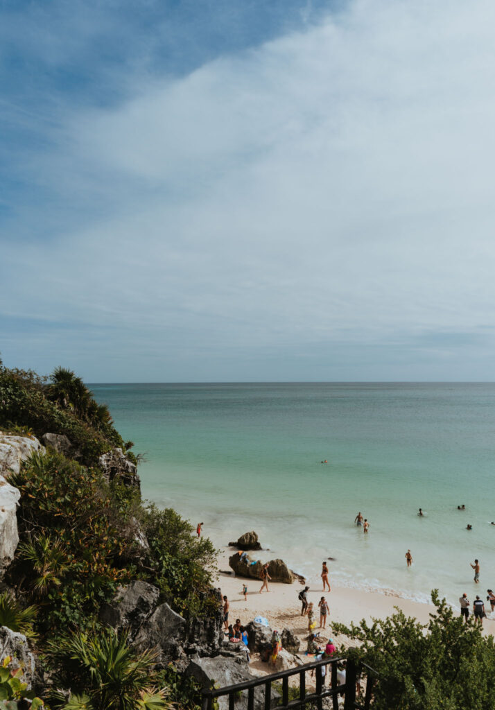 Overlooking Tulum Beach Solo Travel