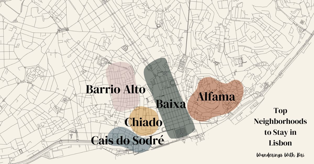 Best Areas to Stay in Lisbon Map