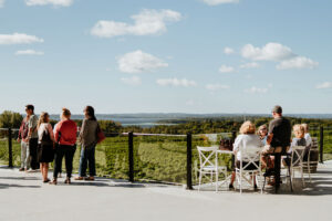 Bonobo Winery Deck and Old Mission Peninsula view