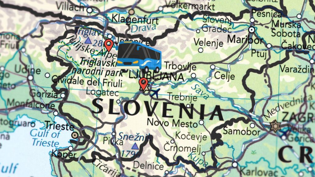 Bus Ljubljana to Bed Map