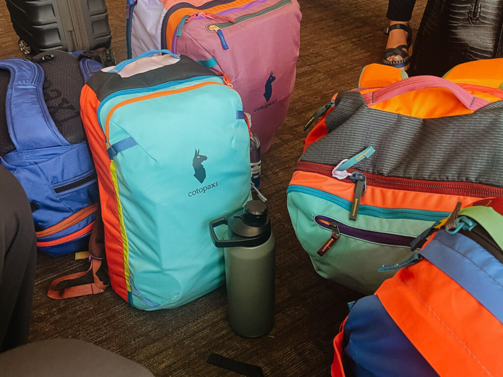 Cotopaxi Allpa 35L and 28L in airport