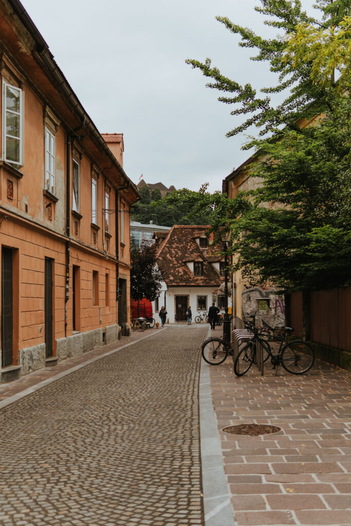 Budget Hotels Ljubljana Quiet Cobblestone Street